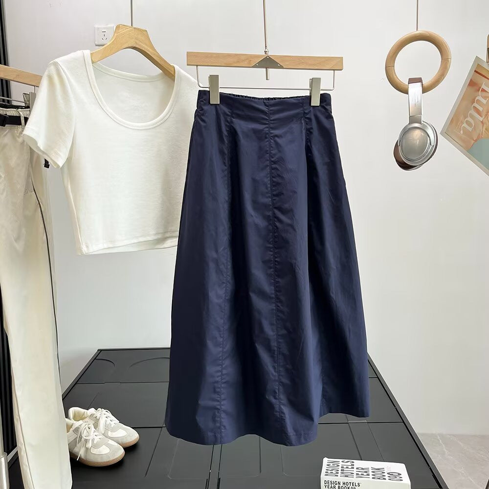Damen Midirock mit elegantem Schnitt und praktischem Reißverschluss Drune