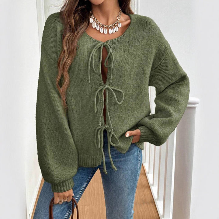 Damen Strickpullover mit raffinierten Knoten-Details Drune