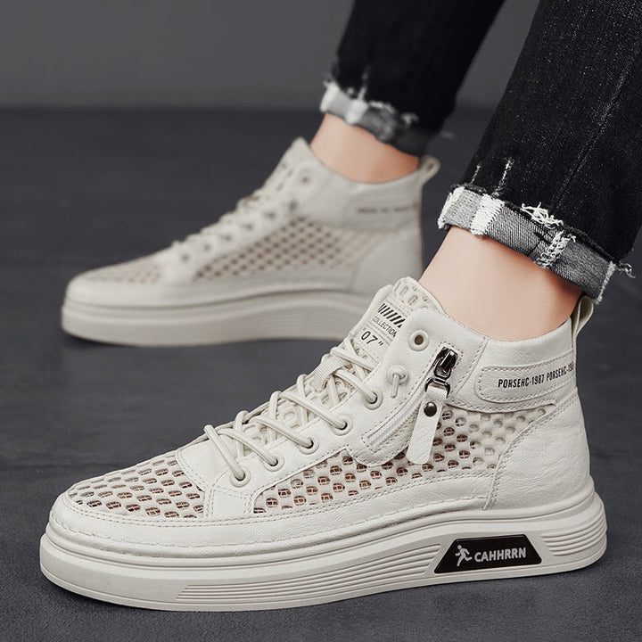 Damen High-Top Sneakers mit atmungsaktivem Netzdesign und dämpfender Sohle Drune