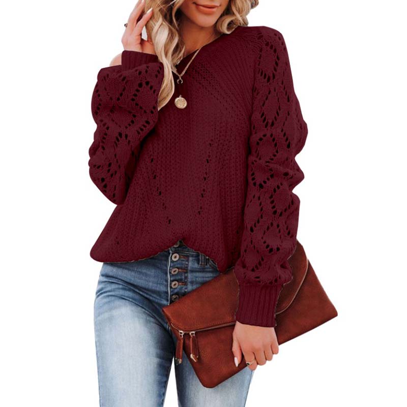 Drune | Weiche Strickjacke mit Lochmuster Acryl Komfortabel und Elegant