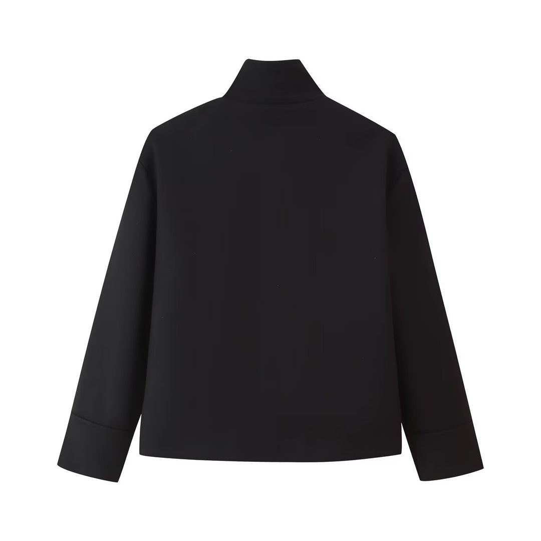 Damen gesteppte Kurzjacke mit hohem Kragen Drune