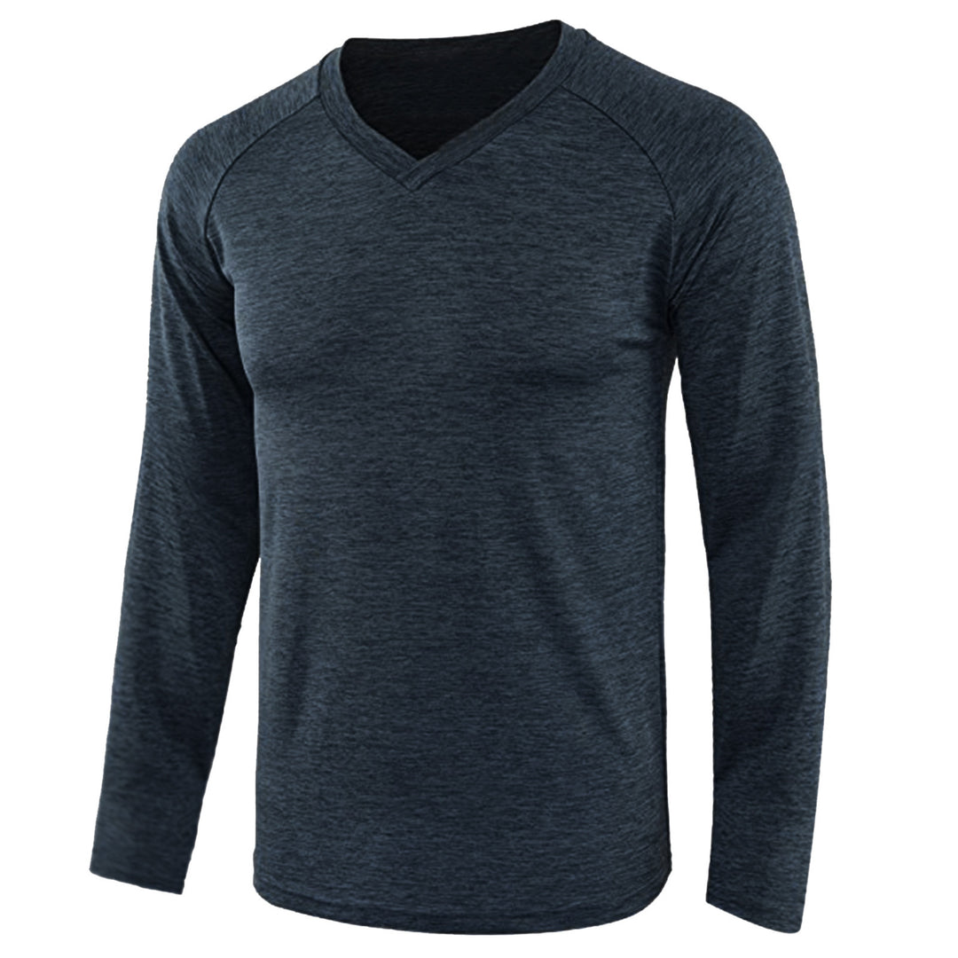 Herren langärmliges V-Ausschnitt Shirt mit atmungsaktiver Stofftechnologie Drune