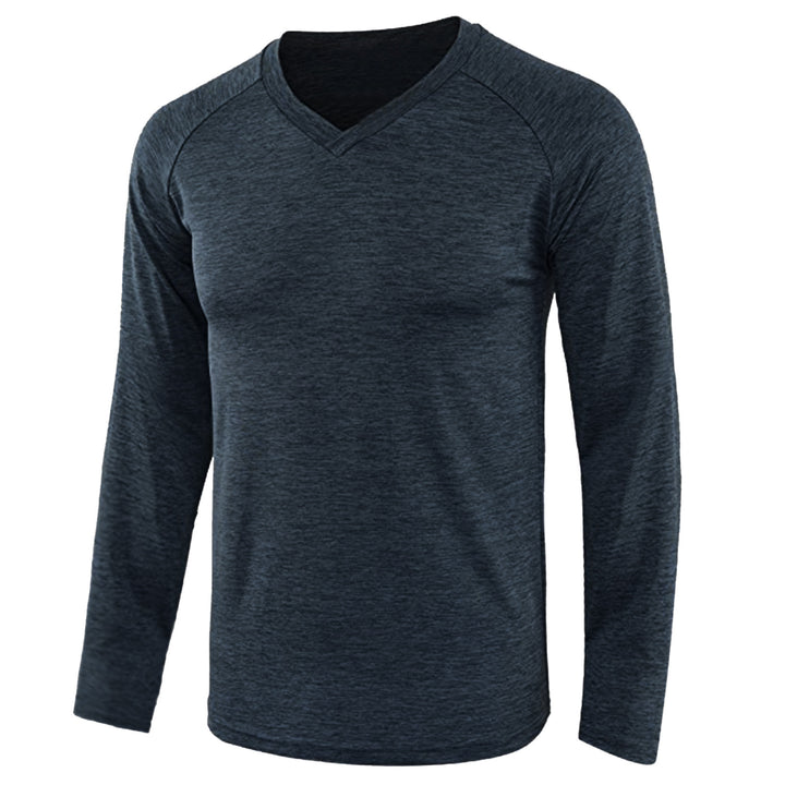 Herren langärmliges V-Ausschnitt Shirt mit atmungsaktiver Stofftechnologie Drune