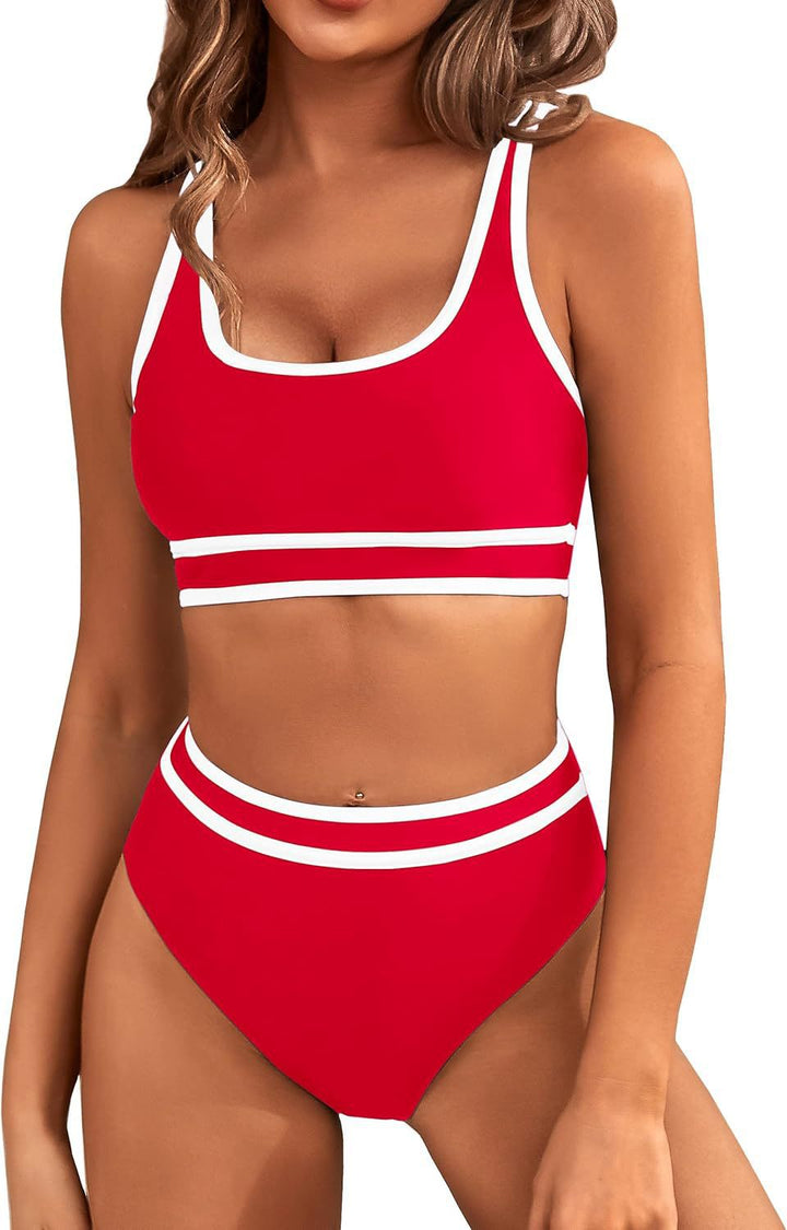 Damen Hochgeschnittener Sportbikini mit ergonomischem Design Drune