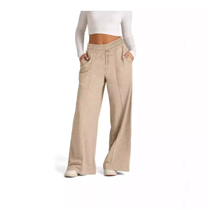 Damen Bequeme weite Freizeithose mit elastischem Bund und praktischen Taschen Drune