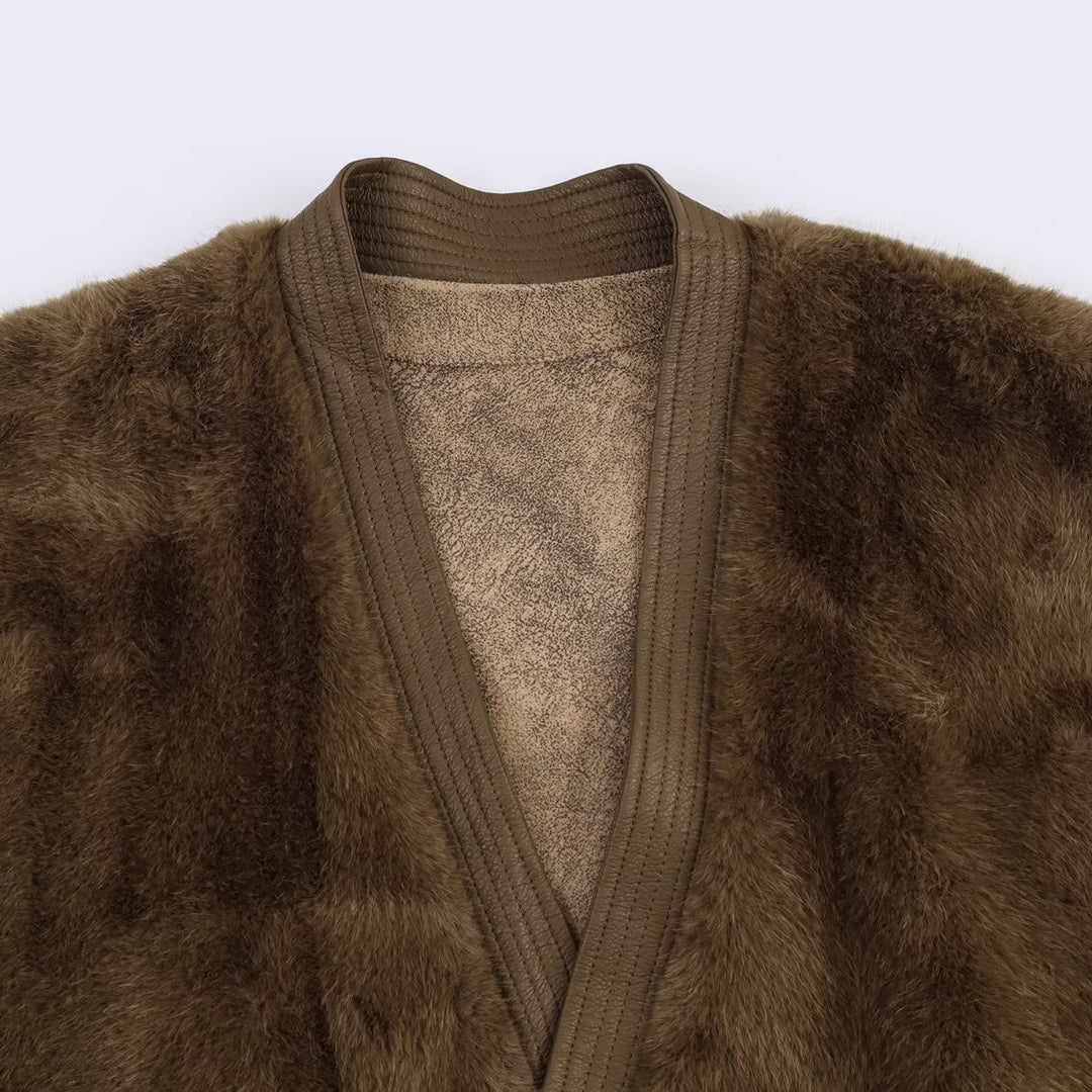 Damen Kuschelige Flanelljacke mit knöpfbarem Verschluss und seitlichen Taschen Drune