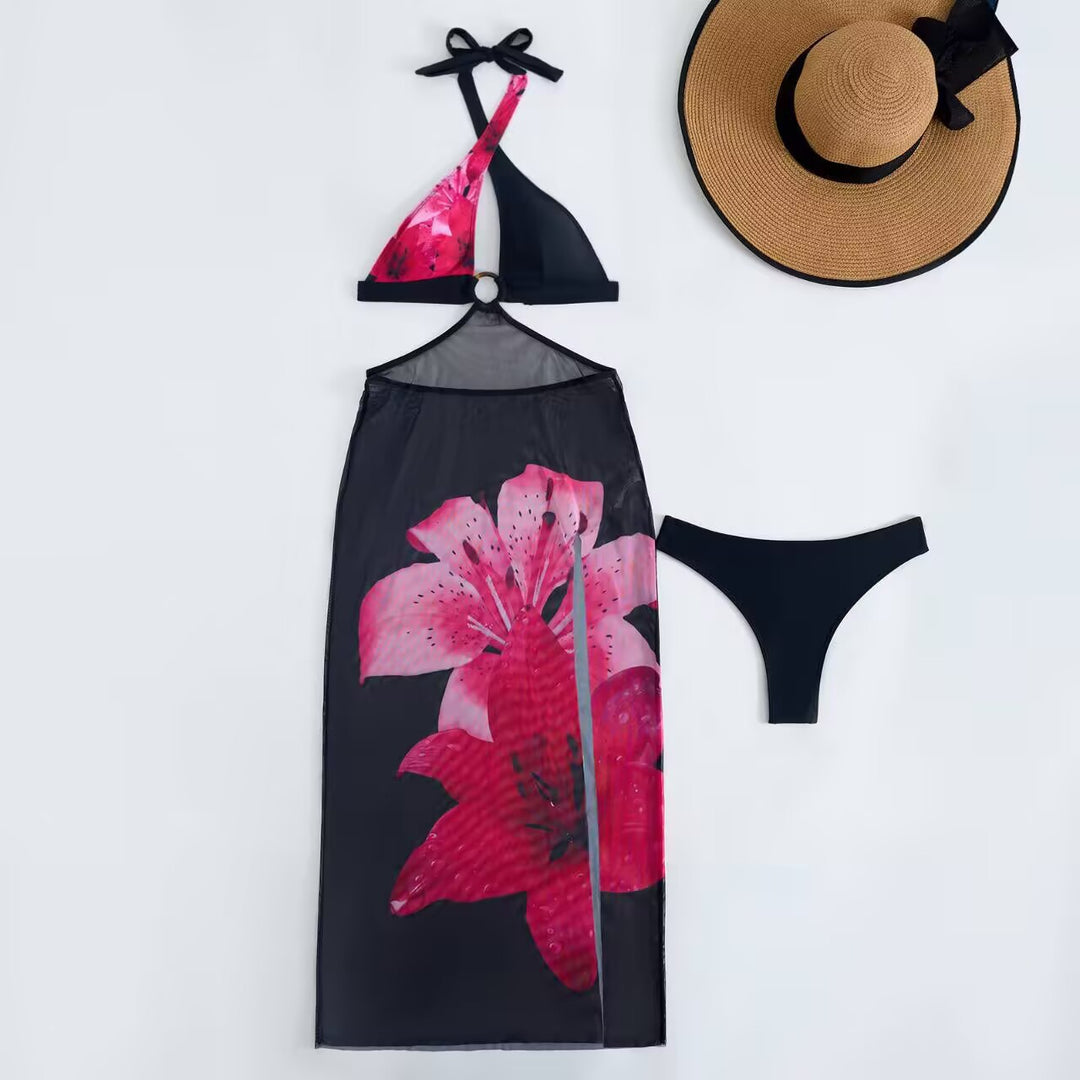 Damen Bikiniset mit transparentem Cover-Up Drune