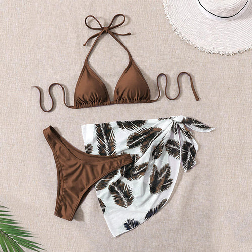 Damen Triangel-Bikini mit gefüttertem Oberteil und elegantem Wickeltuch Drune