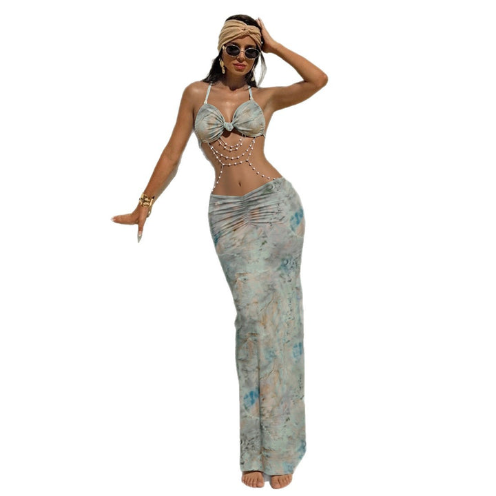 Damen Bikini Set mit elegantem Wickeldesign und floralem Muster Drune