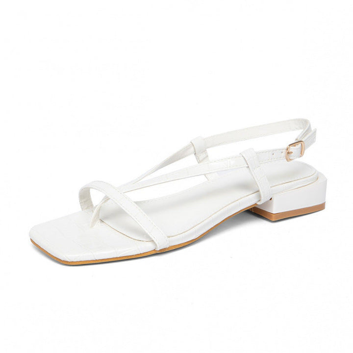 Damen Riemchen-Sandalen mit verstellbaren Riemen und blockiertem Absatz Drune