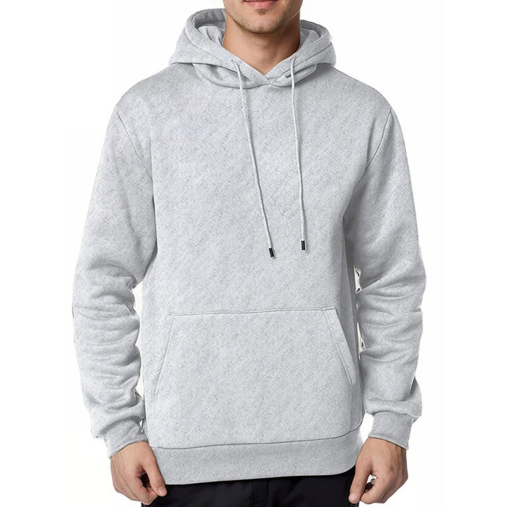 Herren nan minimalistischer Kapuzenpullover mit weichem Fleece-Innenfutter und Kängurutasche Drune