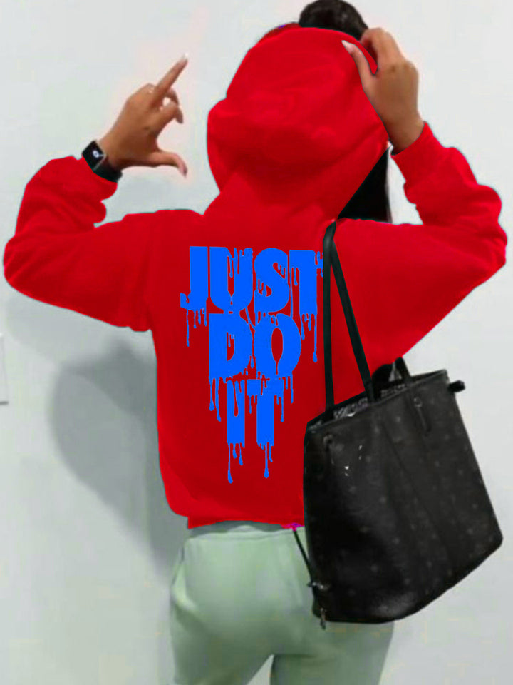 Damen Hoodie mit kreativen Grafiken und lässigem Schnitt Drune
