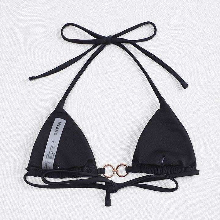 Damen Triangel-Bikini mit modischen Metallakzenten Drune