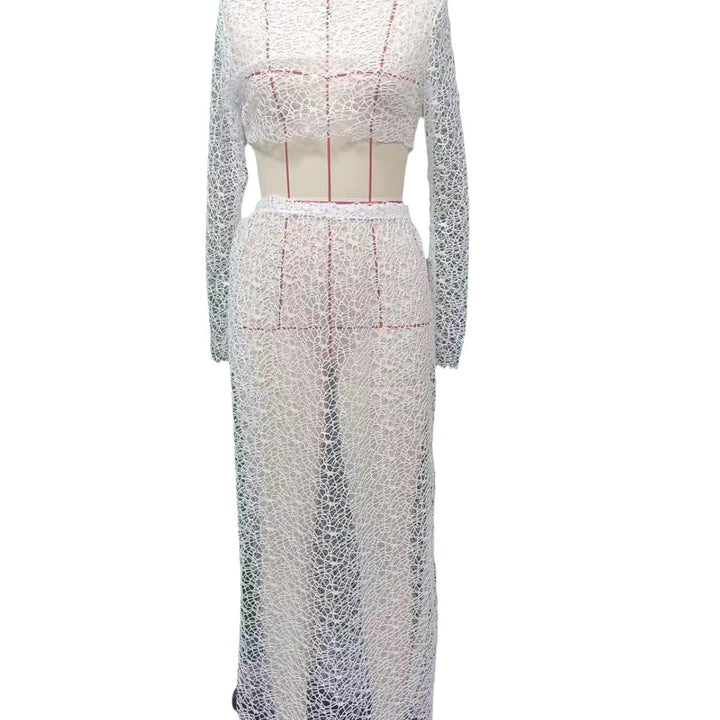 Damen elegantes transparents Strandensemble Drune