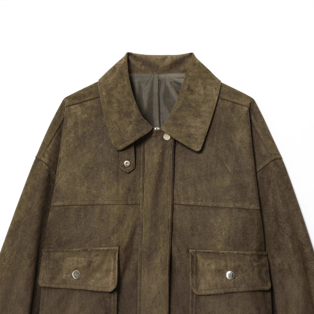 Damen modische Utility-Jacke mit praktischen Taschen Drune