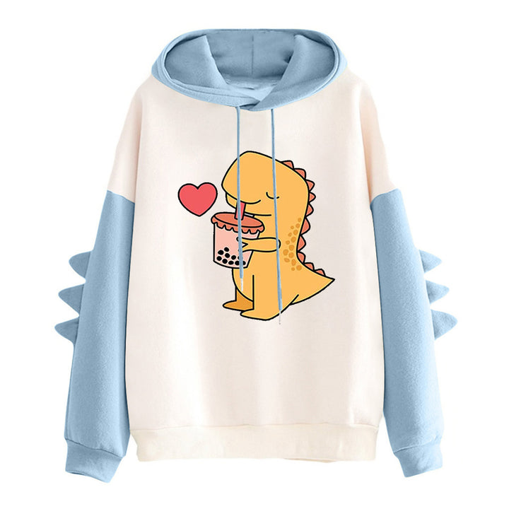 Damen Kapuzenpullover mit niedlichem Dinosaurier-Design Drune