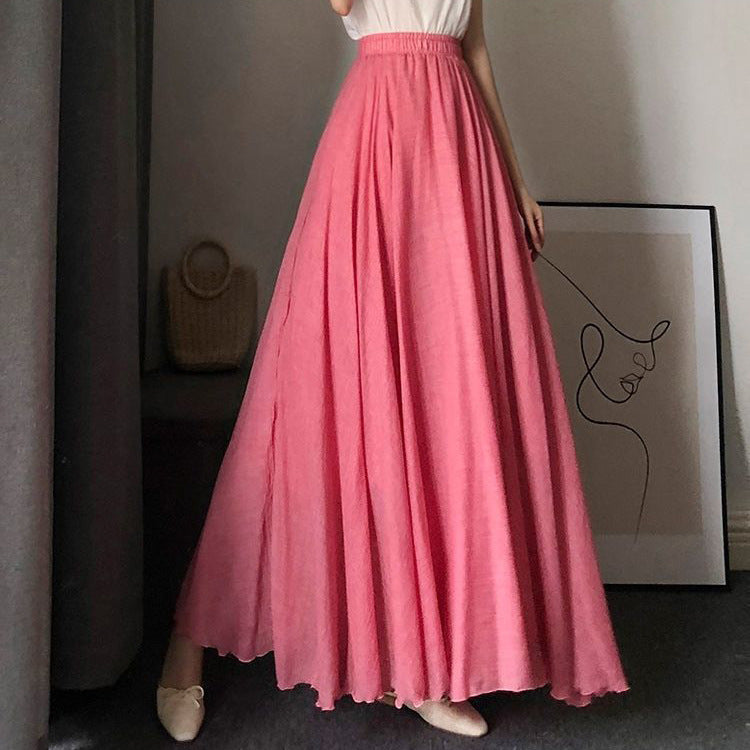 Damen Maxi-Rock mit elastischem Bund und weichem Stoff Drune
