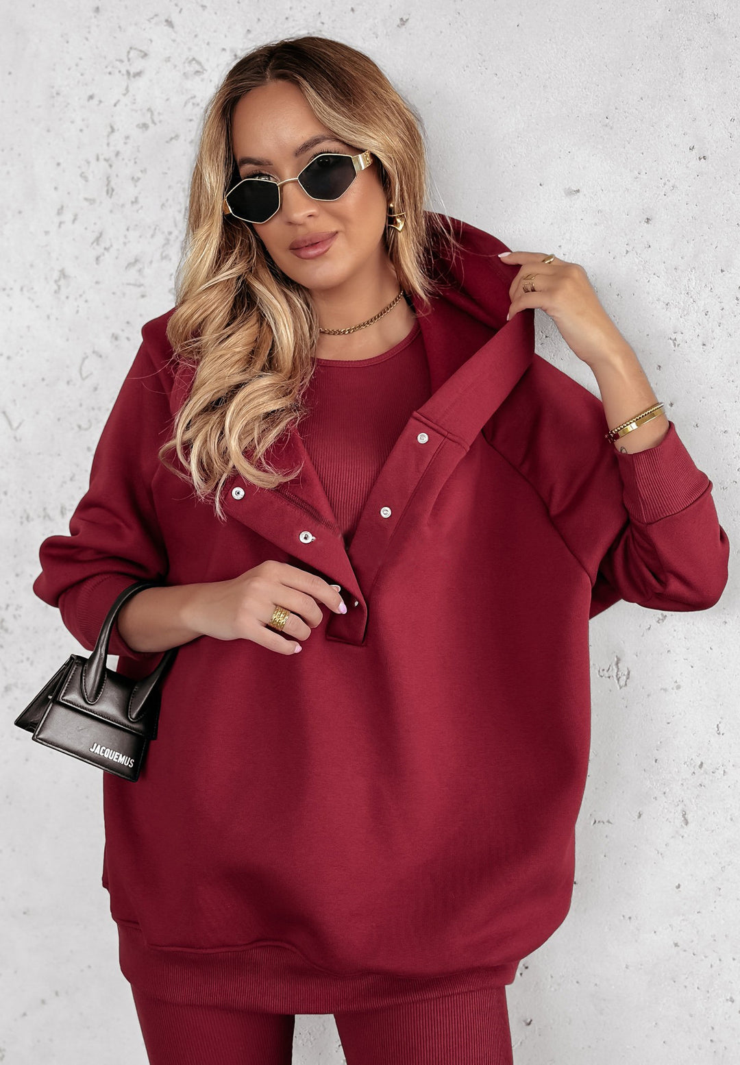 Damen Sportives Oversized Sweatshirt Drune