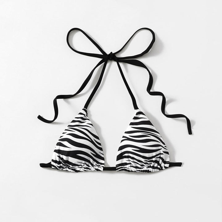 Damen Triangel-Bikini mit verstellbaren Trägern und einzigartigem Wellenmuster Drune
