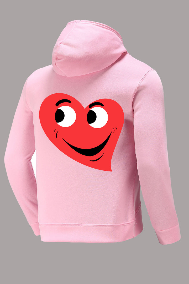 Damen lässiger Kapuzenpullover mit fröhlichem Herzmotiv Drune
