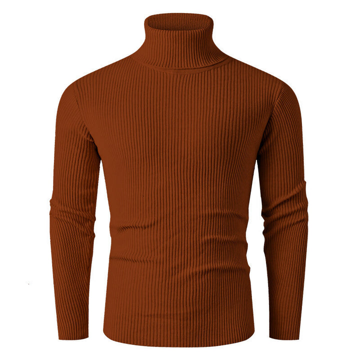 Herren eleganter Rollkragenpullover aus strukturiertem Strickmaterial Drune