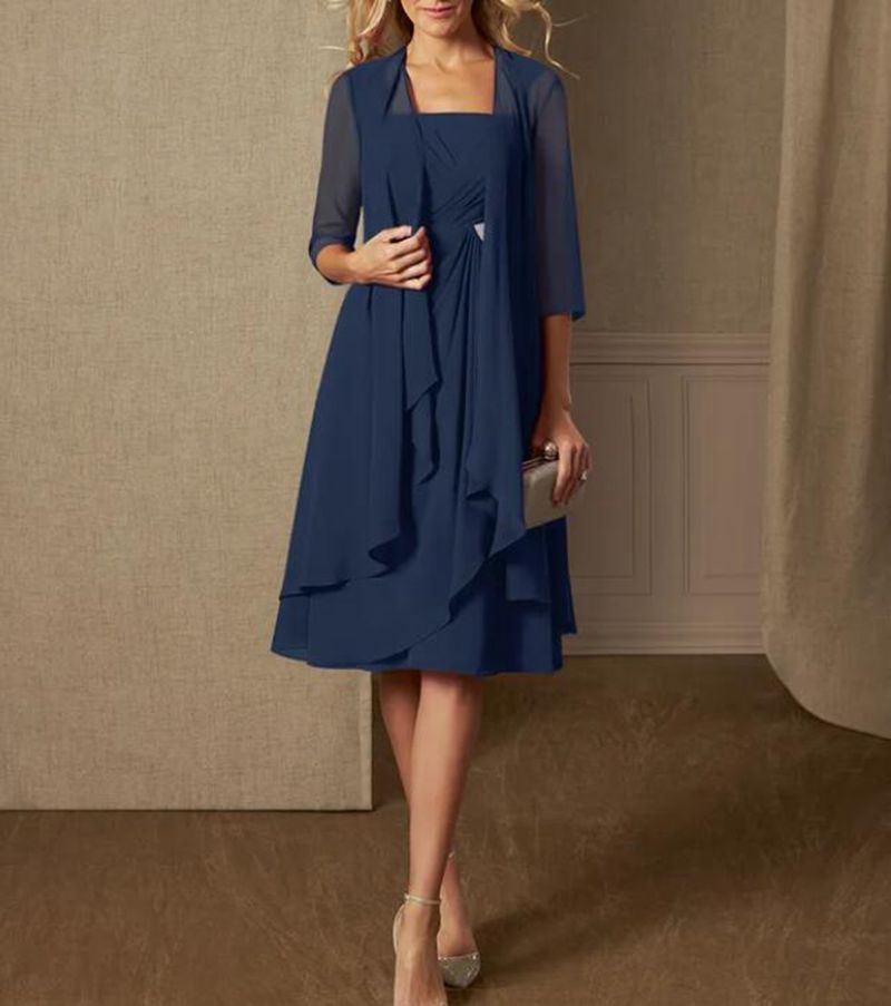 Damen festliches Maxikleid mit einem eleganten Wickeldesign und transparenter Ärmeln Drune