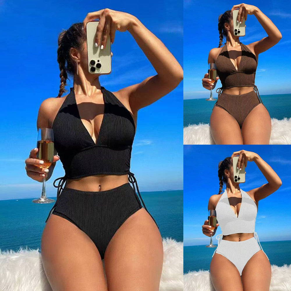 Damen Triangel-Bikini mit modischem Wickel-Design Drune