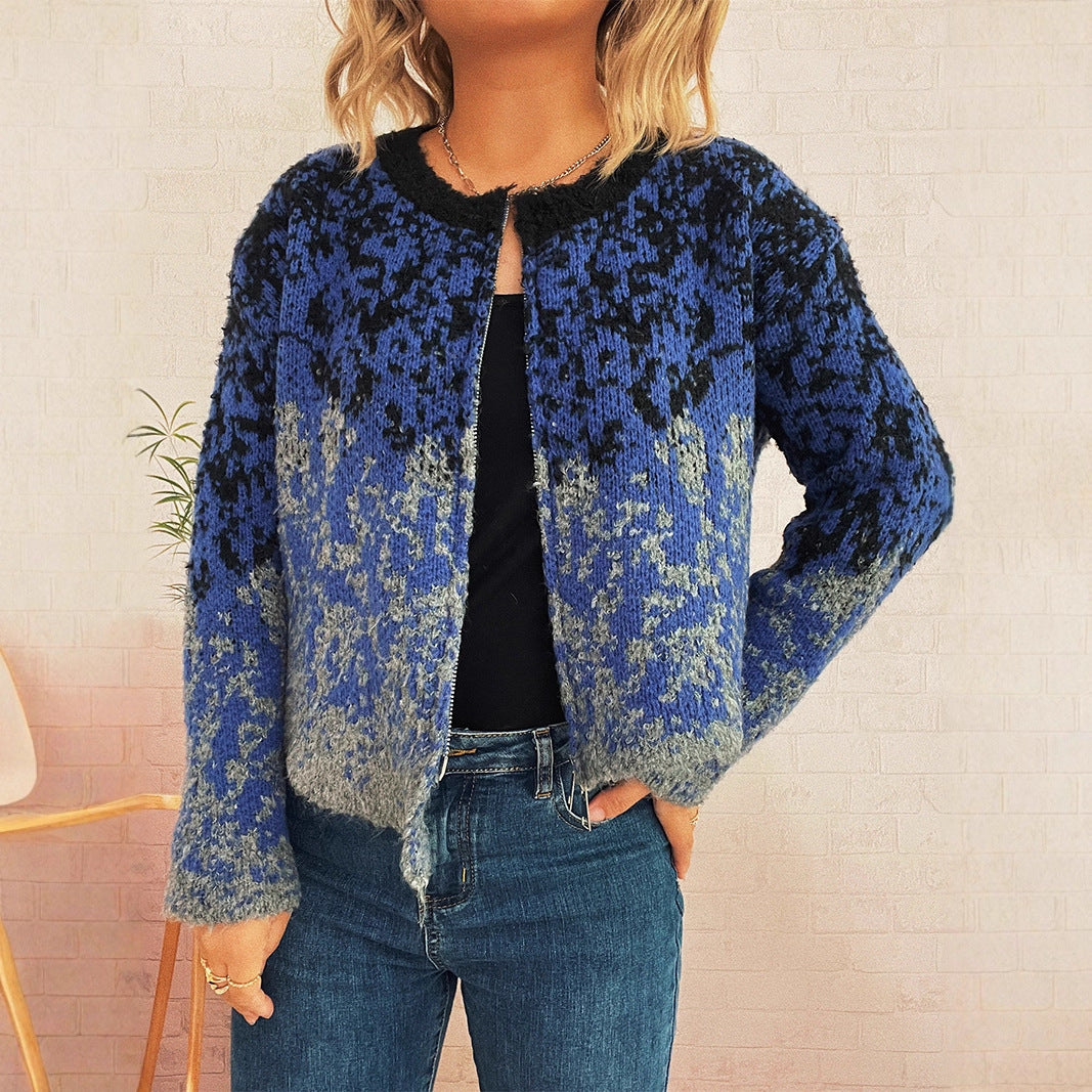 Damen gemusterte Strickjacke mit luxuriösem Design und modernem Schnitt Drune