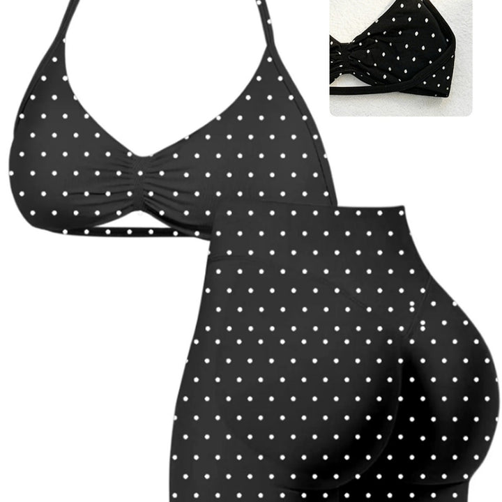 Damen Sportliches Bikini-Set mit hochgeschnittenen Shorts und rüschendetail Drune
