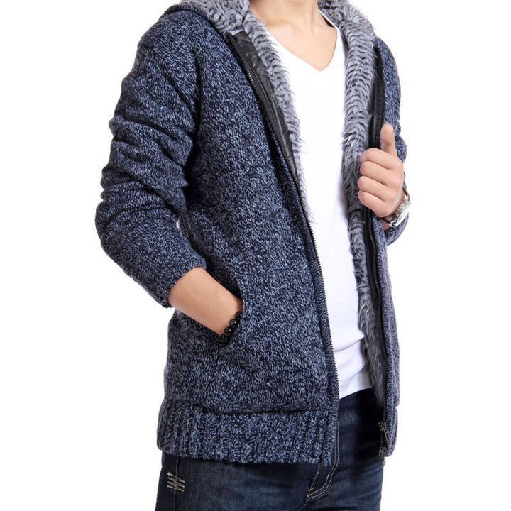 Herren kuschelige Strickjacke mit hochwertigem Innenfutter Drune