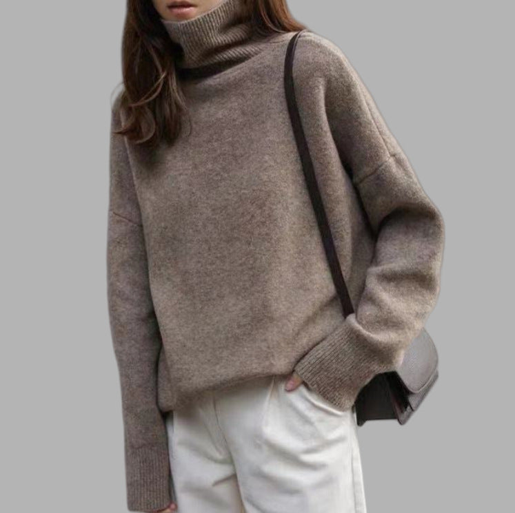 Damen kuscheliger Rollkragenpullover Drune
