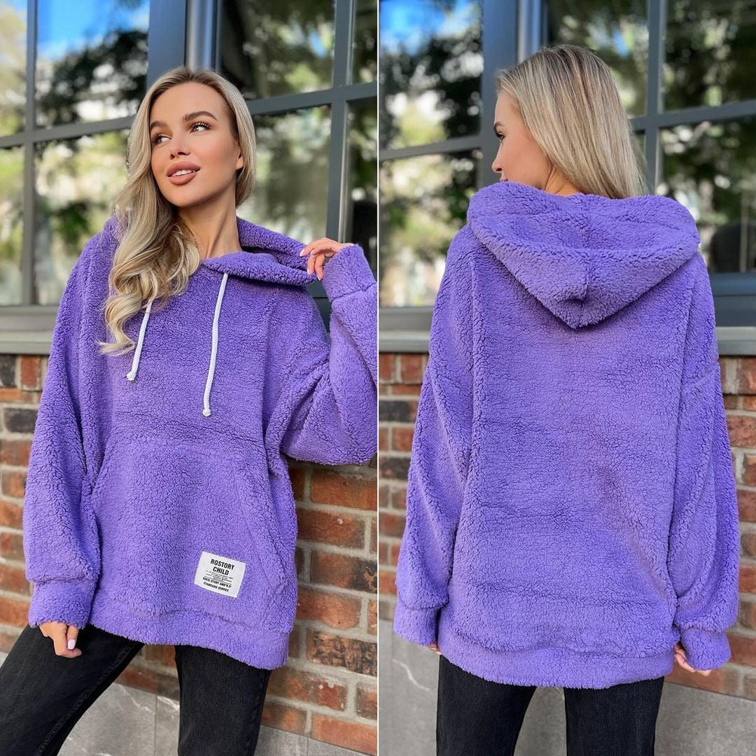Damen Kuscheliger Kapuzenpullover aus Fleece Drune
