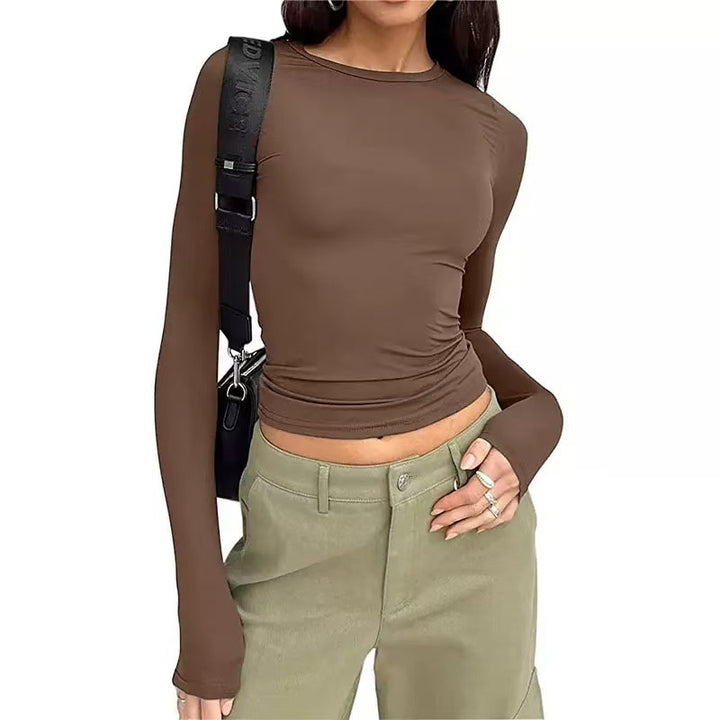 Damen Langarmshirt mit figurbetontem Schnitt Drune