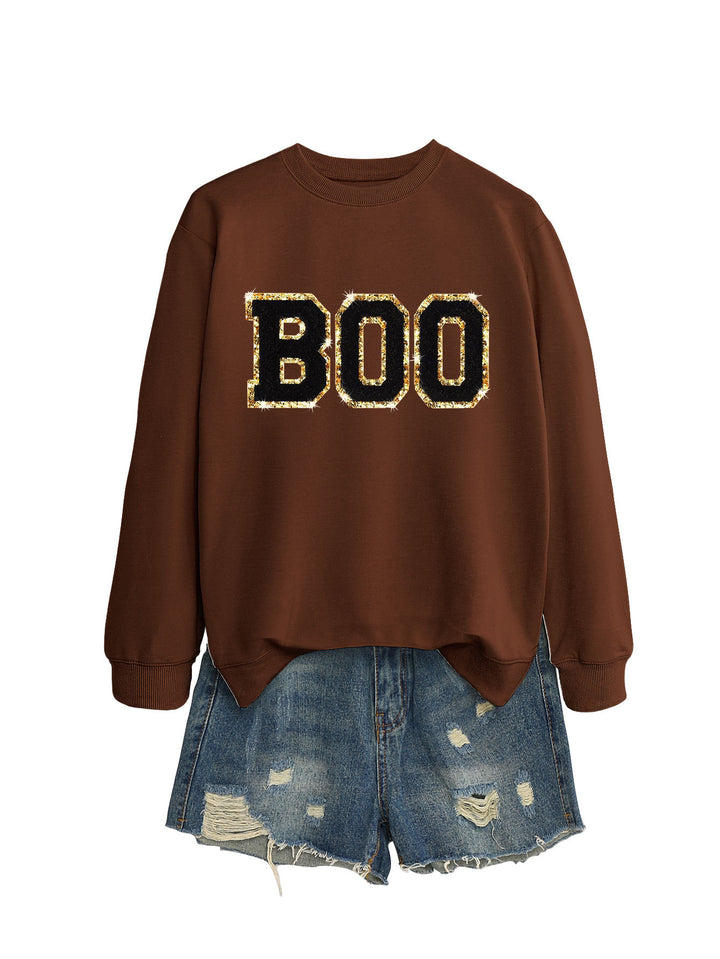Damen Sweatshirt mit glitzerndem Aufdruck Drune