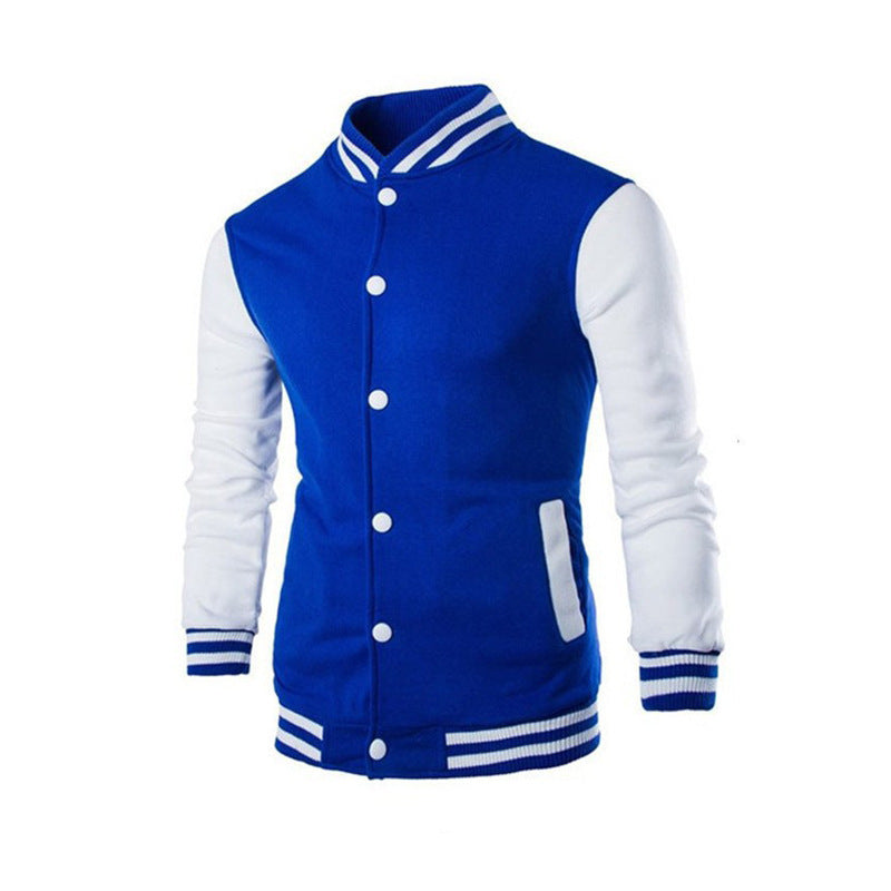 Herren Sportliche Collegejacke mit kontrastierenden Ärmeln und komfortablem Schnitt Drune