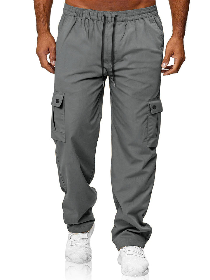 Herren nan Cargo-Jogginghose mit elastischem Tunnelzugbund, großen Klapptaschen und relaxed Fit Drune