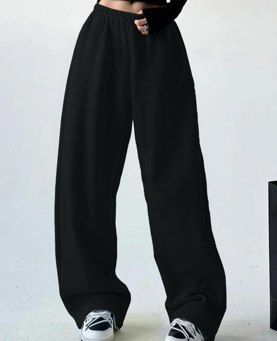 Damen Weite Freizeithose mit elastischem Bund und seitlichen Taschen Drune