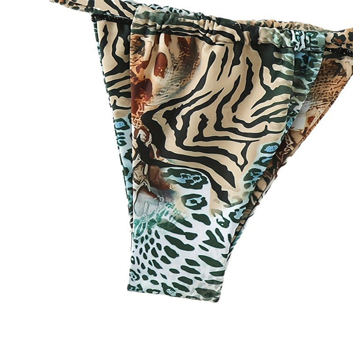 Damen zweiteiliges Tiermuster-Bikini-Set Drune