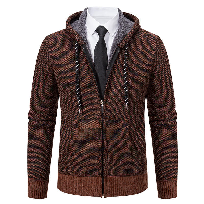 Herren stylische Kapuzenjacke mit weichem Innenfutter und eleganten Akzenten Drune