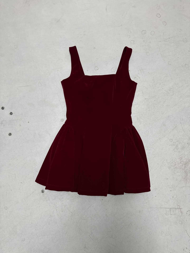Damen Kurzes Samtkleid mit hochwertigem Schnitt und A-Linien-Silhouette Drune