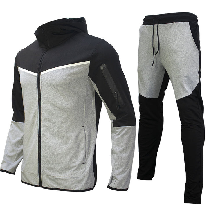 Herren Sportliches Trainingsanzug-Set mit atmungsaktiven Materialien und praktischen Reißverschlusstaschen Drune