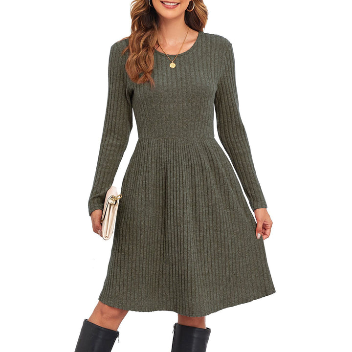 Damen Strickkleid mit lässigem Schnitt und feinem Streifenmuster Drune