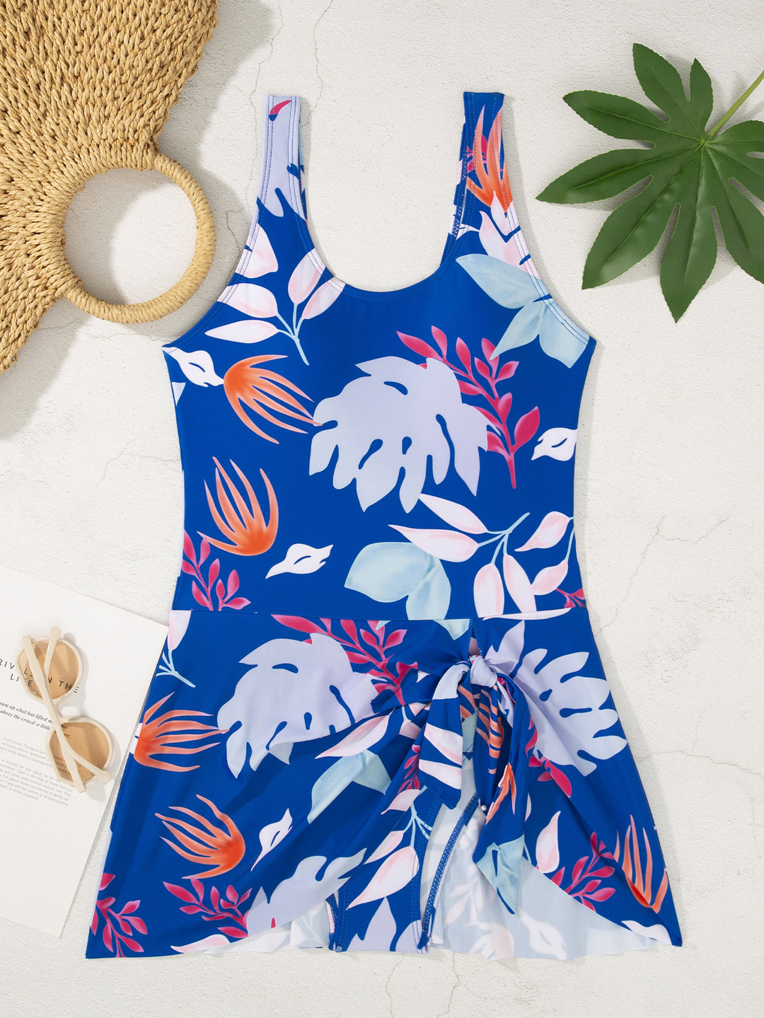 Damen Monokini mit verspieltem Punkte-Muster und Wickeleffekt Drune