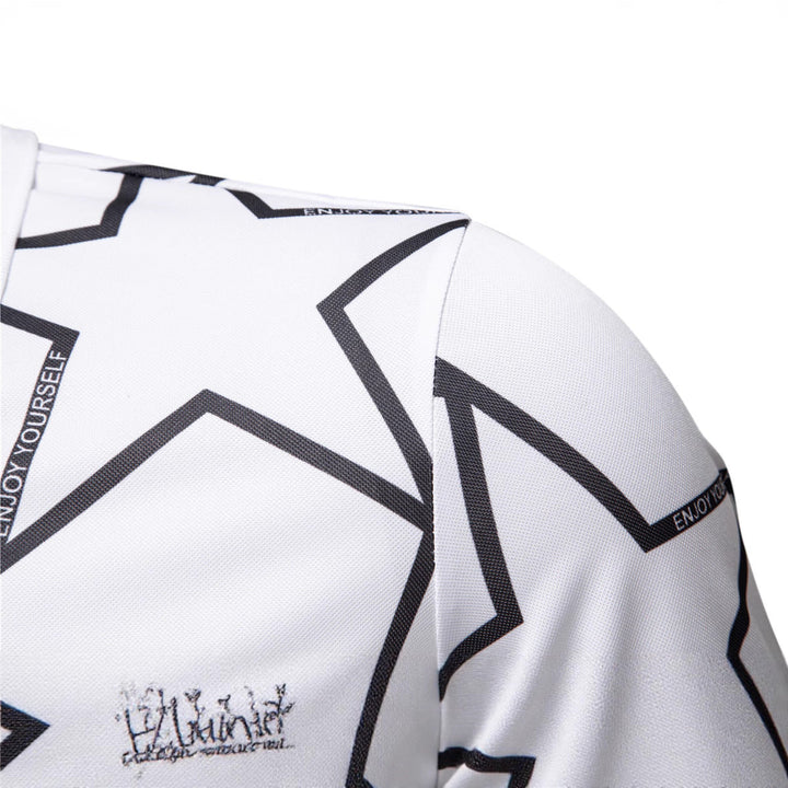 Herren Poloshirt mit modernem Sternen-Design und atmungsaktiven Materialien Drune