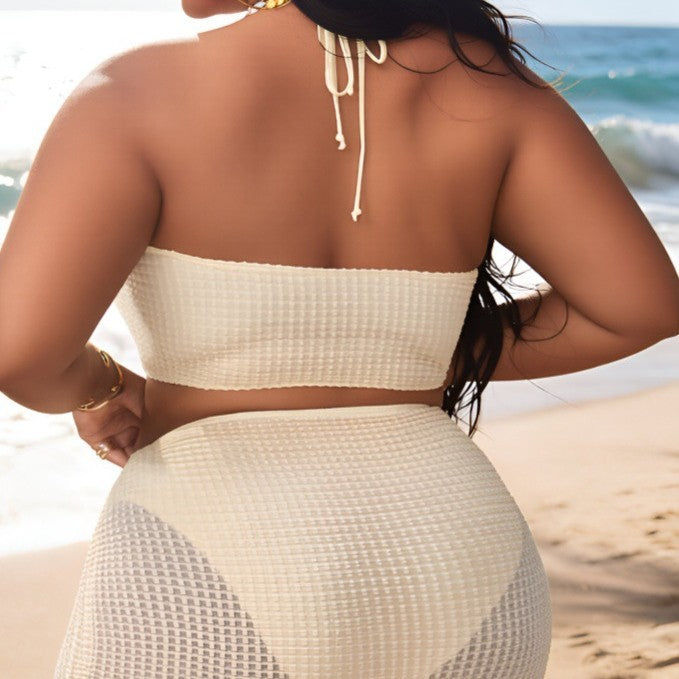Damen Bandeau-Bikini mit asymmetrischem Rock Drune