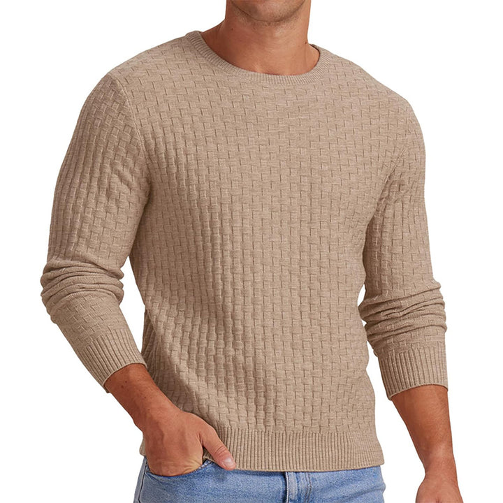 Herren strukturiertes Sweatshirt mit Rundhalsausschnitt und langem Arm Drune