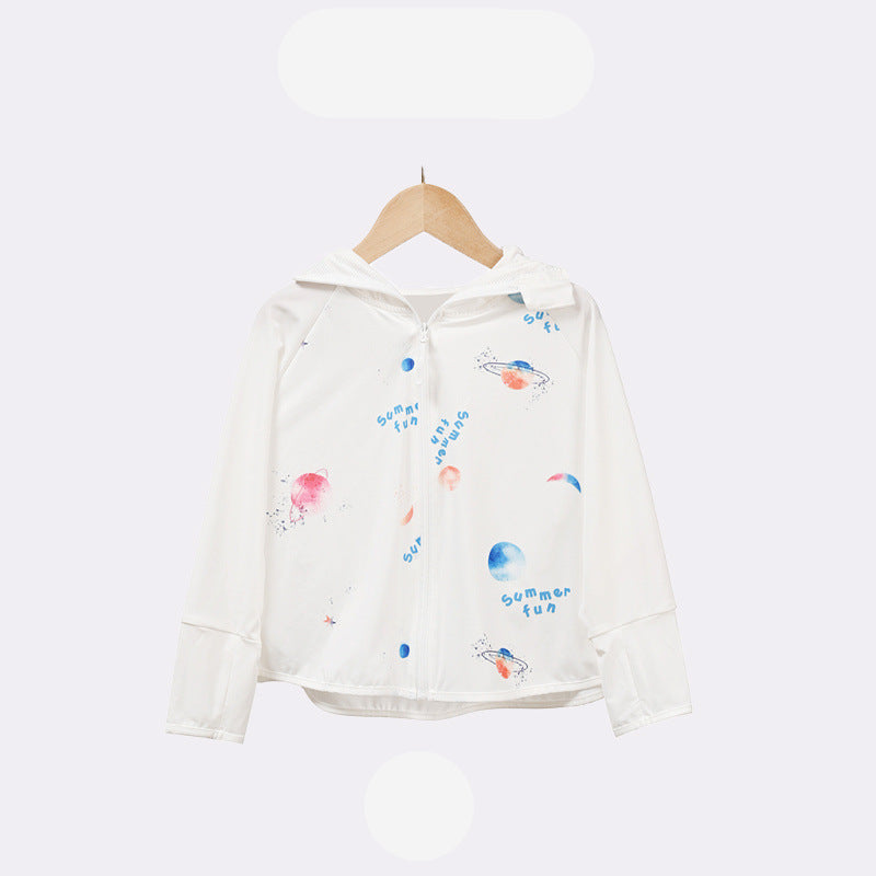 Kinder UV-Schutzjacke mit Kapuze und leichten atmungsaktiven Eigenschaften Drune