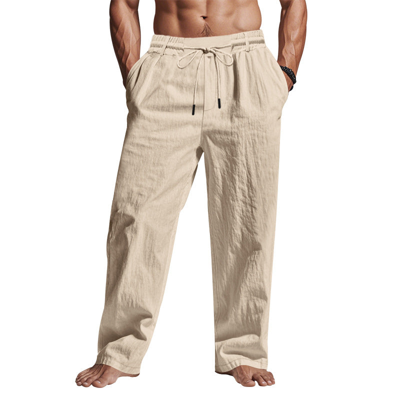 Herren entspannte Sommerhose mit elastischem Bund und praktischen Seitentaschen Drune