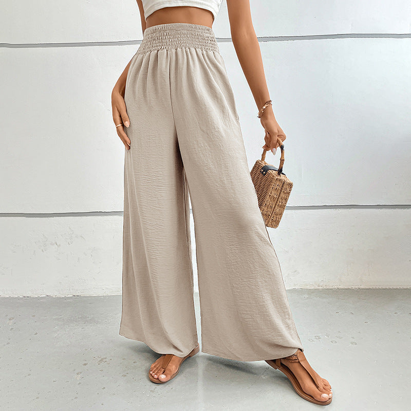Damen Weit geschnittene Sommerhose mit elastischem Bund Drune
