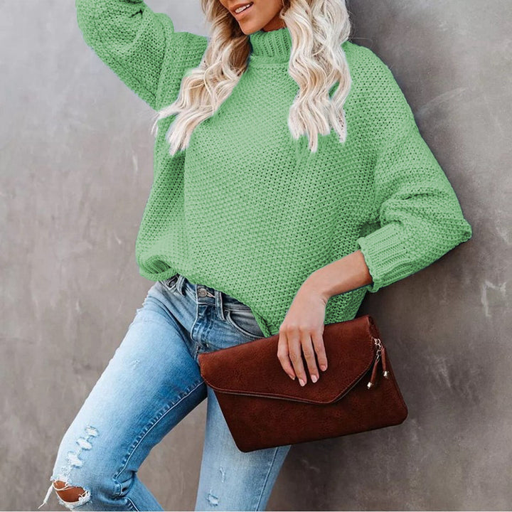 Damen Grobstrickpullover mit Rollkragen und lässigem Schnitt Drune